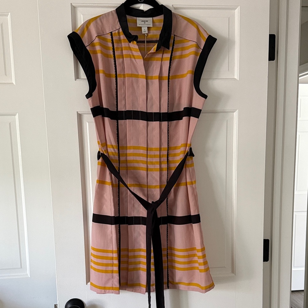 Jason Wu collab with Target Pink and Yellow Striped Midi Dress